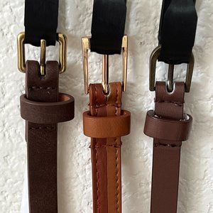 3 Medium Different Brown Women Belt